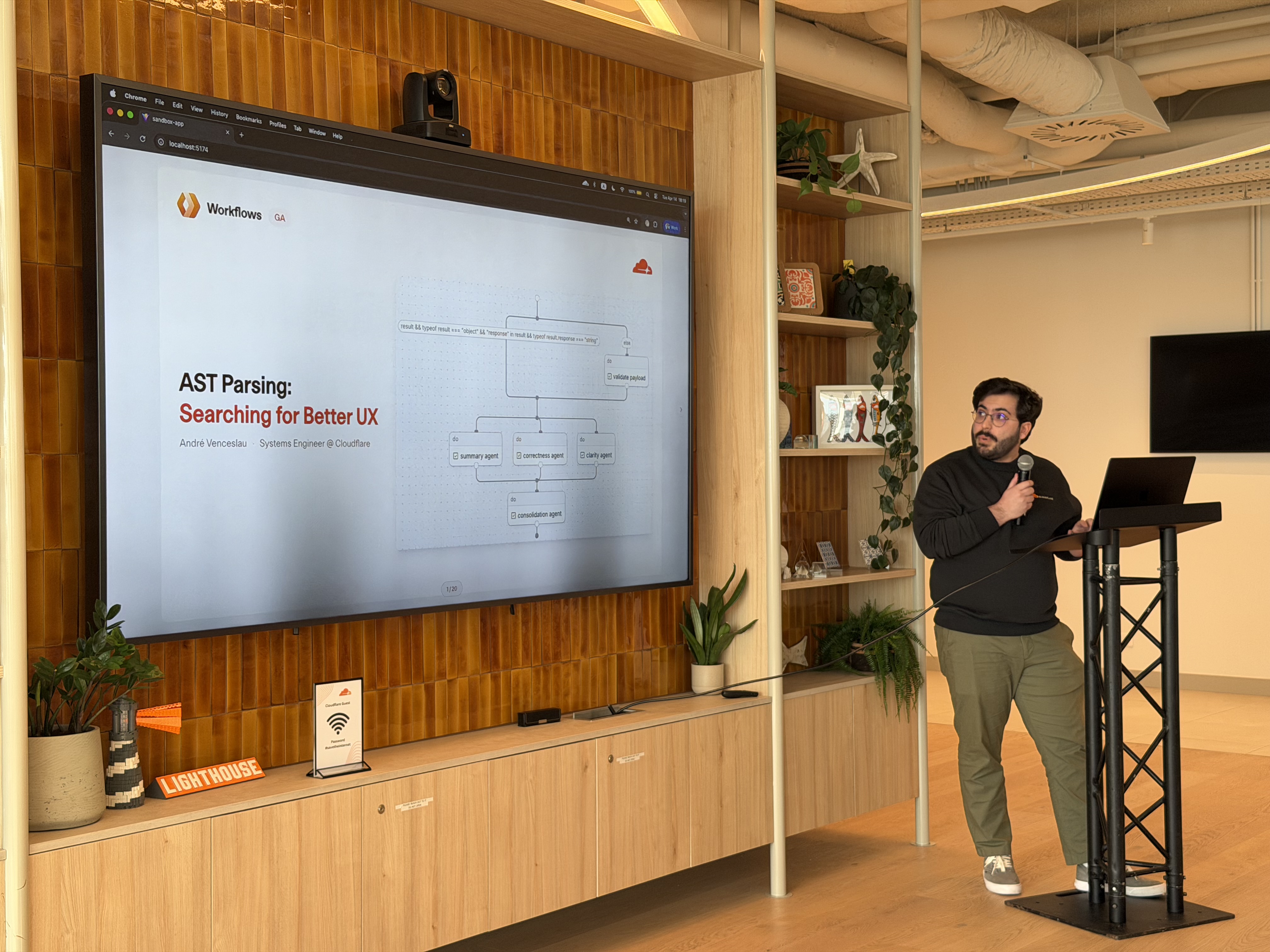 Networking moment from the April 14 meetup