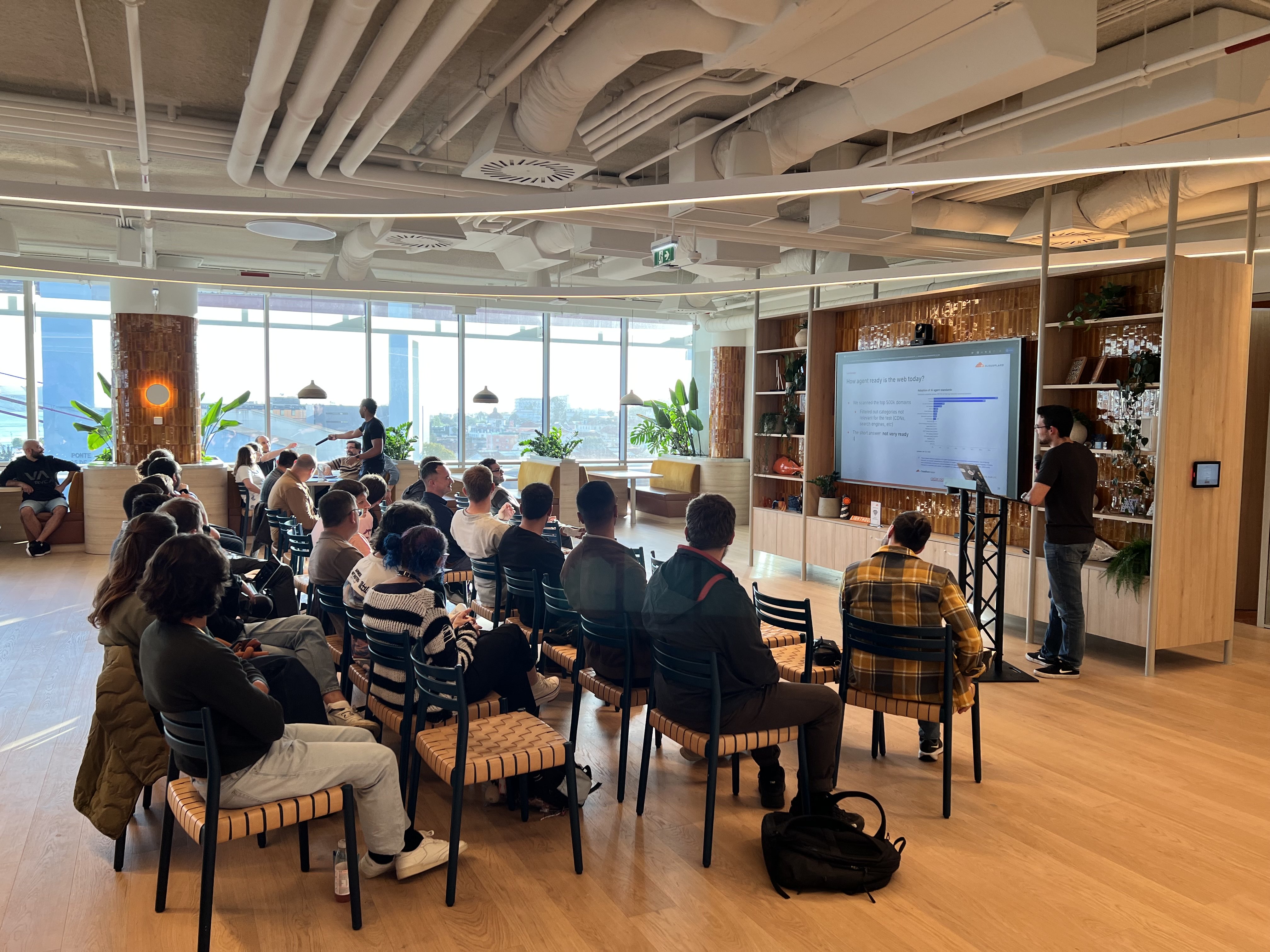 Attendees during the April 14 engineering meetup